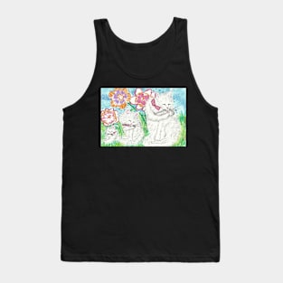 Family bath time cat Tank Top